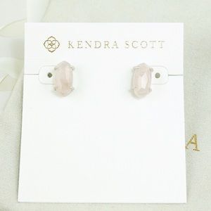 Kendra Scott Betty Earrings Rose Quartz Silver